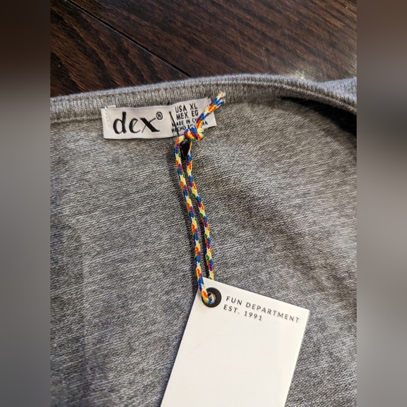 Dex Girls Draped Open Cardigan Gray XL - Picture 2 of 3